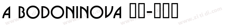 a BodoniNova 普通字体转换